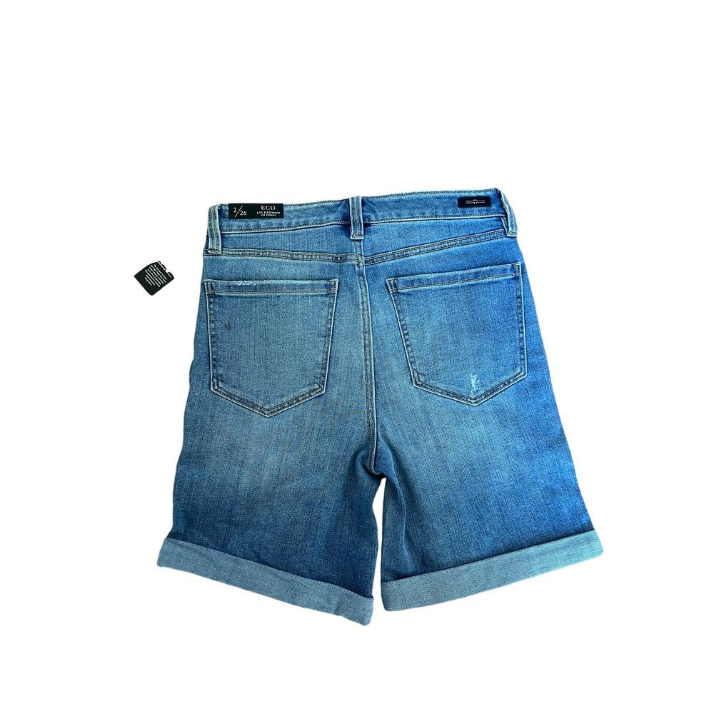 Liverpool Los Angeles Blue Kristy High-Rise Shorts‎ Rolled Hem NWT Size 2/26 - Picture 4 of 7
